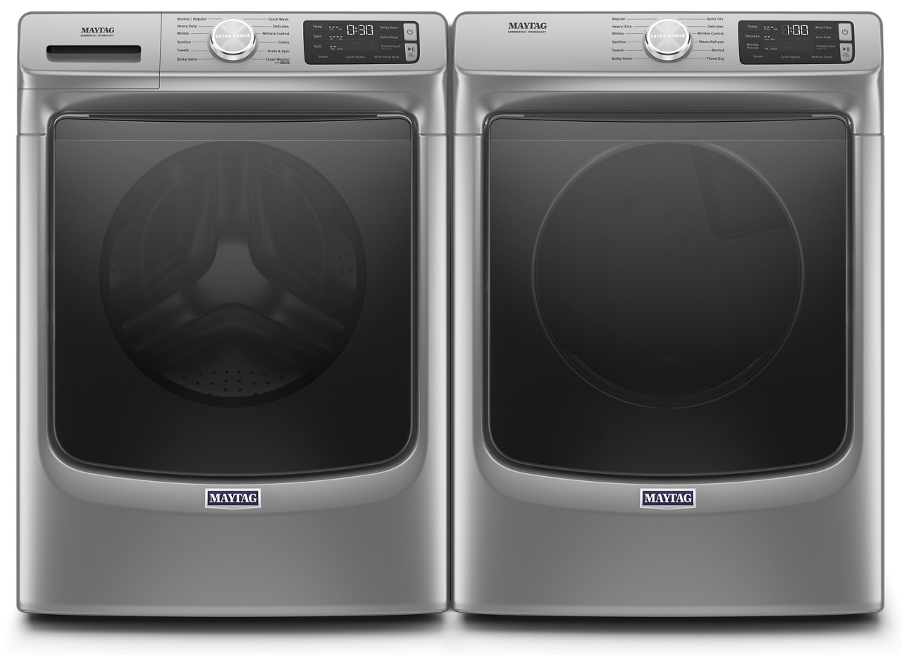 5.5 cu. ft I.E.C. Front Load Steam Washer &amp; 7.3 cu. ft. Electric Steam Dryer