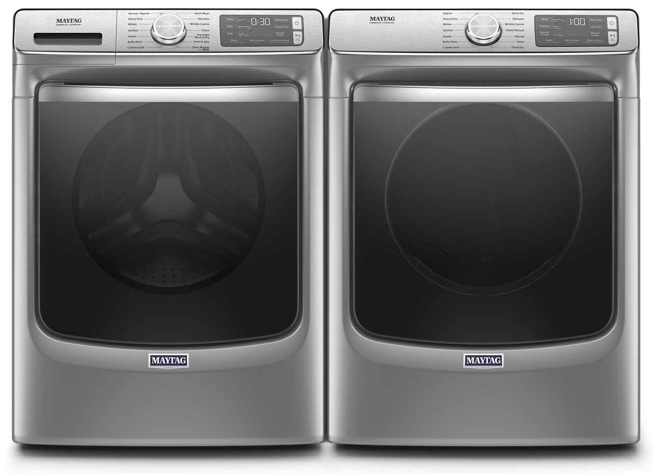 5.8 cu. ft I.E.C. Smart Front Load Steam Washer &amp; 7.3 cu. ft. Electric Steam Dryer