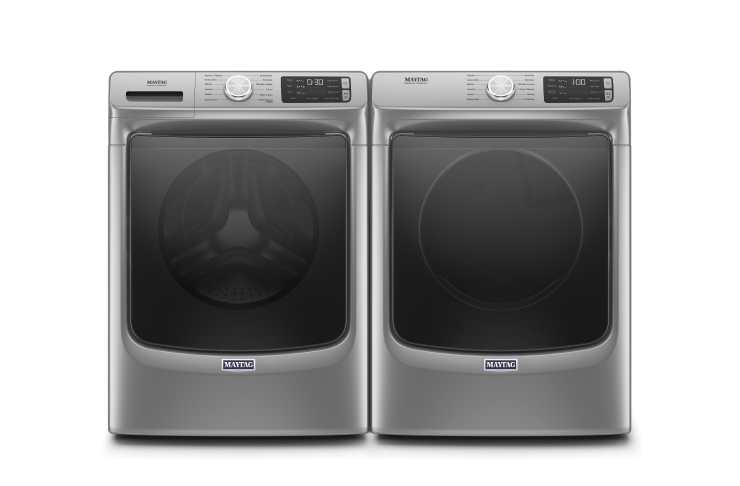 Laveuse à chargement frontal de 5,5 pi cu et sécheuse électrique à commandes frontales avec fonction Extra Power