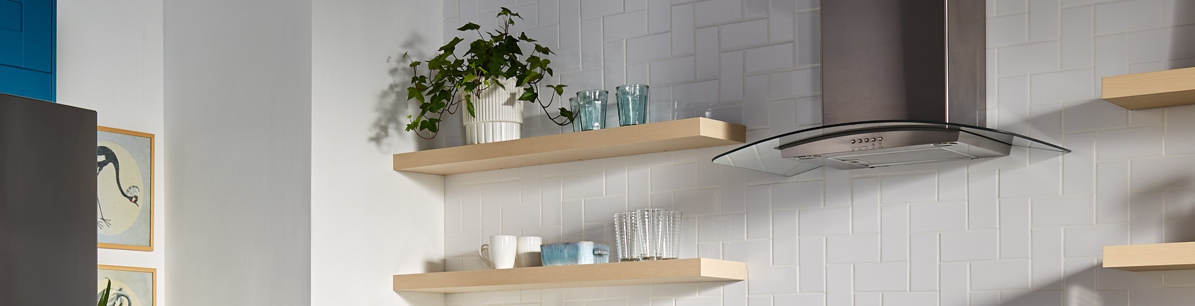 Modern kitchen with a combination microwave