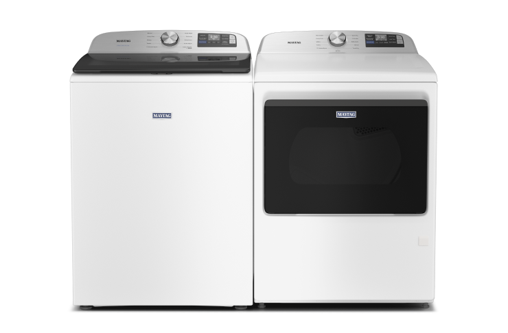 5.4 Cu. Ft. Smart Top Load Washer & 7.4 Cu. Ft. Smart Electric Dryer with Extra Power Button