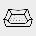 Dog bed icon