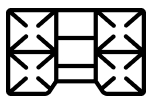 Cooktop grates icon