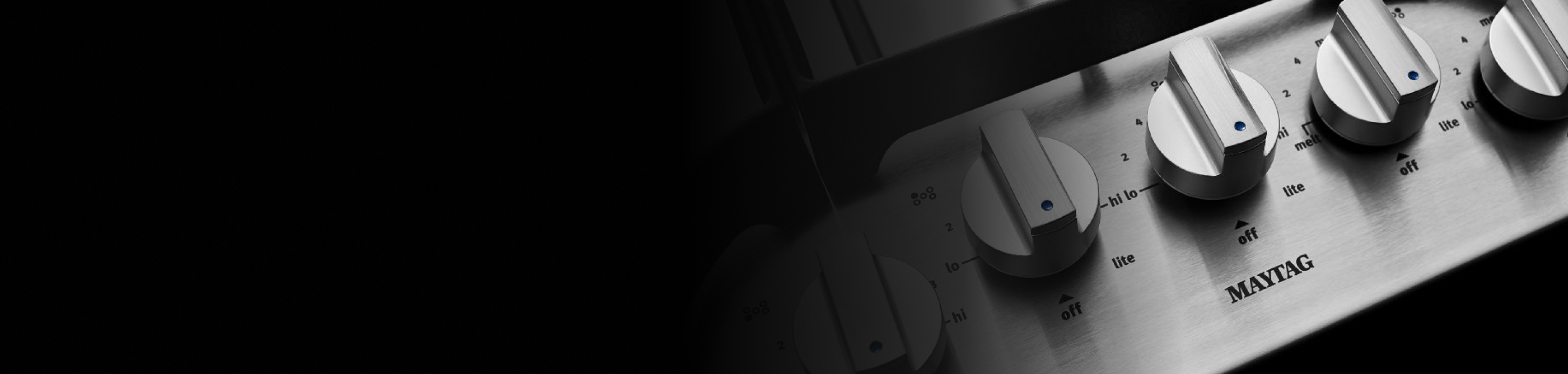 Stainless steel cooktop knobs