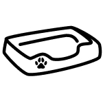 Dog bed icon