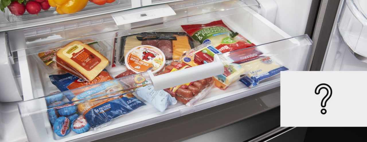 Close up of fridge deli drawer Close up of fridge deli drawer