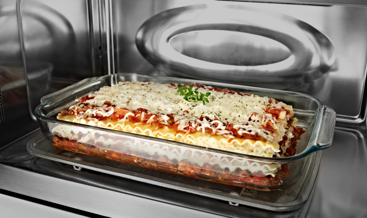 Lasagna in the microwave. Lasagna in the microwave.