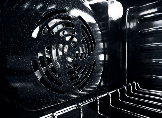 Convection fan inside the oven