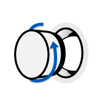 Incandescent light bulb cover turning countertclockwise Incandescent light bulb cover turning countertclockwise