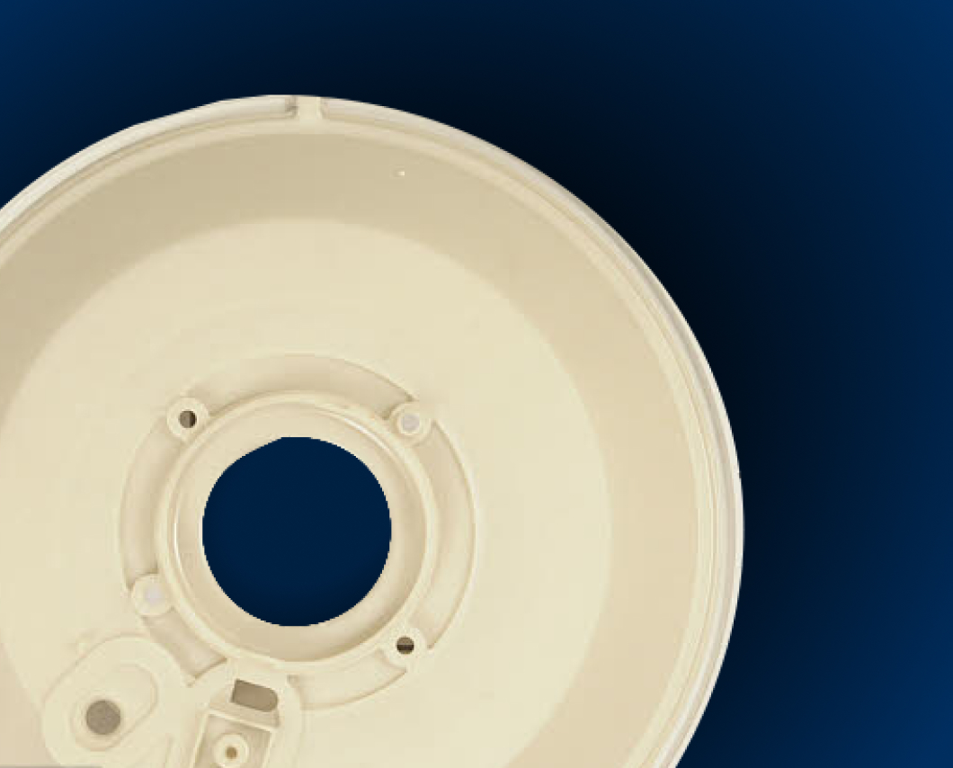 A dishwasher filter cage. A dishwasher filter cage.