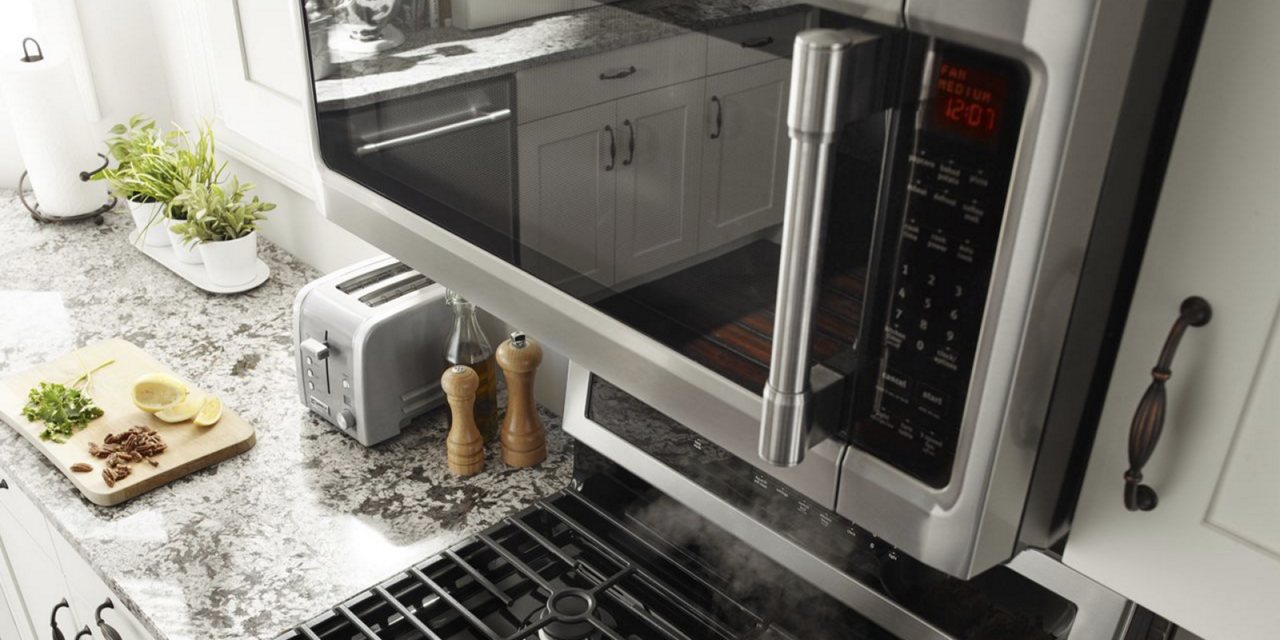 A Maytag over-the-range convection microwave. A Maytag over-the-range convection microwave.