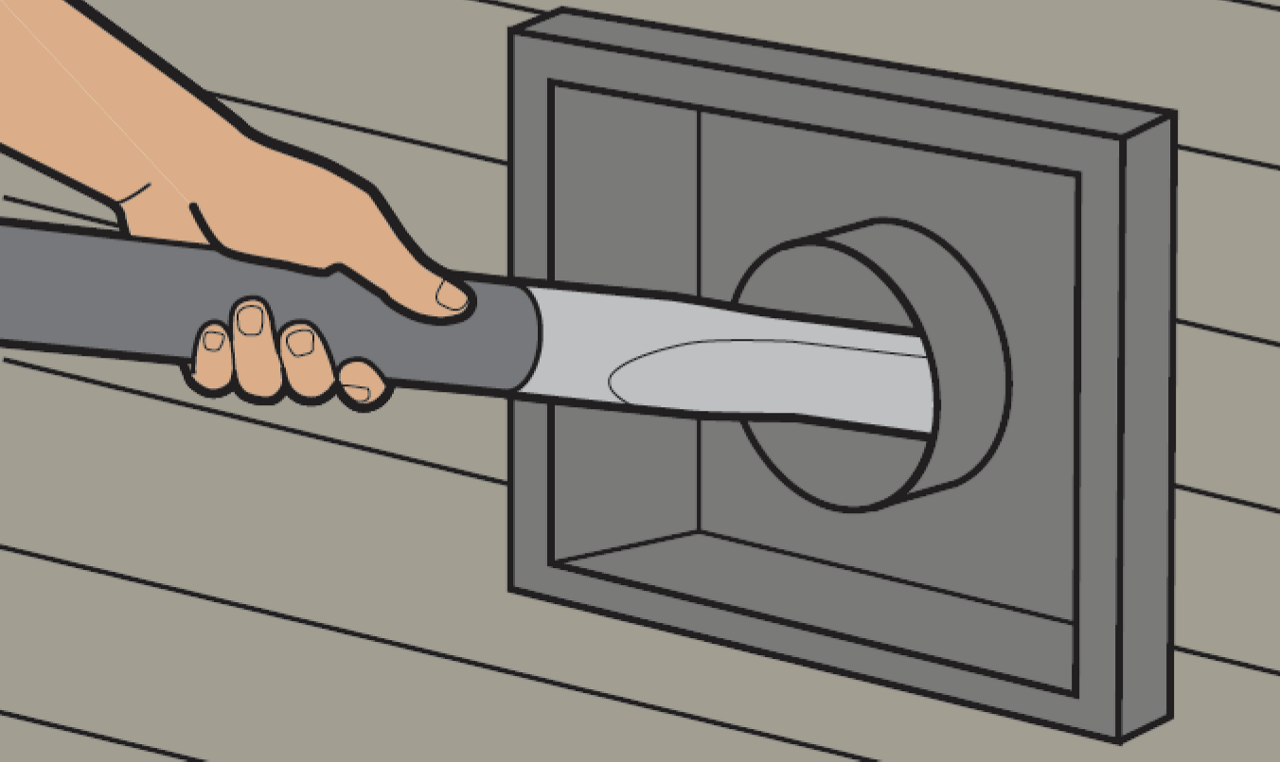 Cleaning dryer vent duct. Cleaning dryer vent duct.