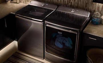 A side-by-side Maytag laundry set.