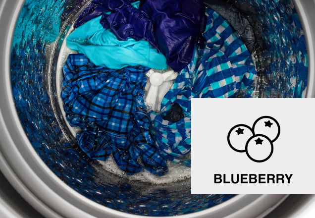 Clothes in a Maytag® impeller washer. 