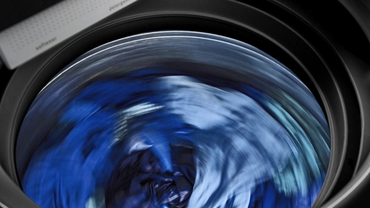 Washing machine spinning. Washing machine spinning.