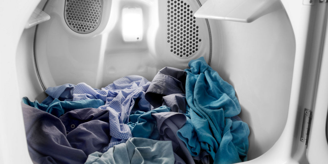 Clothes resting in a Maytag dryer. Clothes resting in a Maytag dryer.