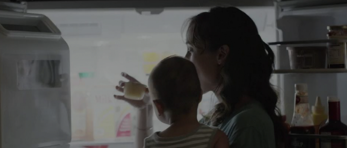 Woman and fridge Woman and fridge