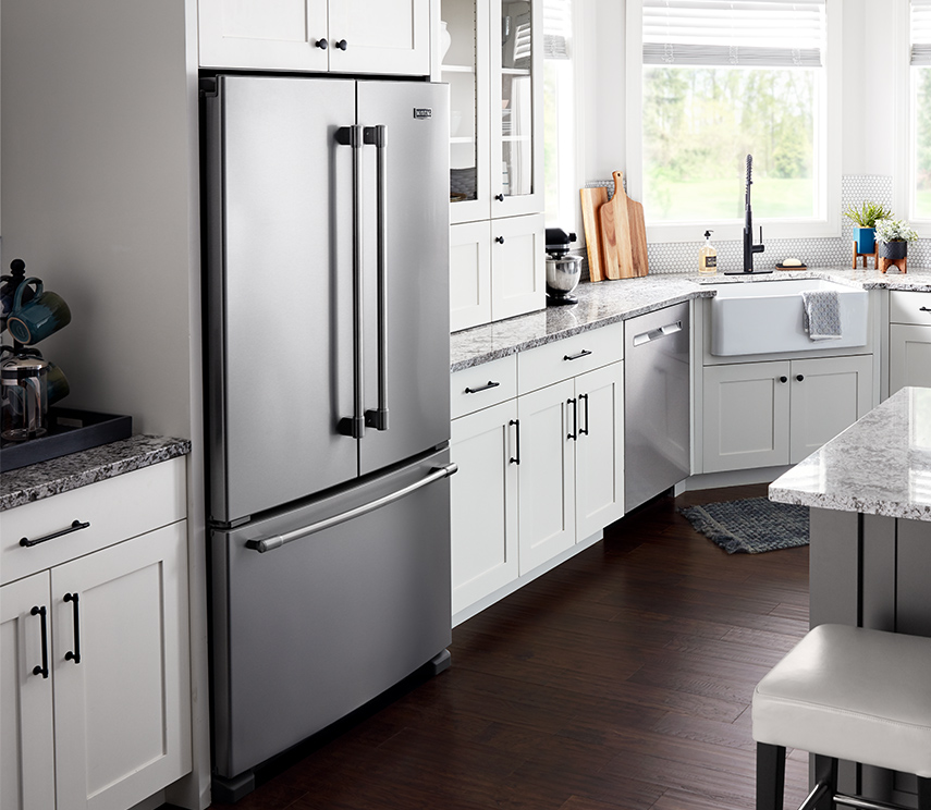 The difference between standard depth and counter depth fridge dimensions.