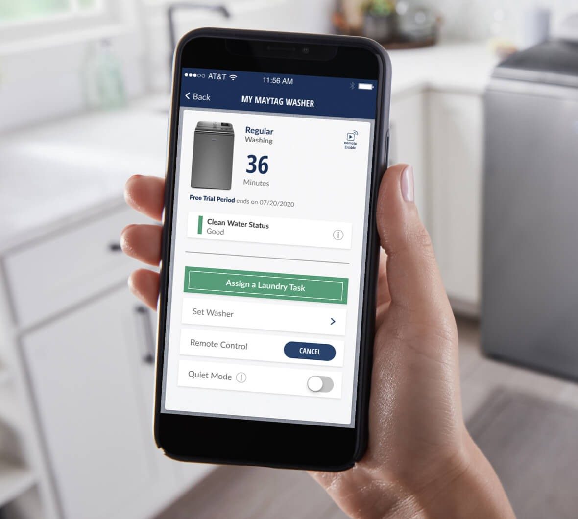 Control your appliance remotely with the Maytag app for your connected appliance.
