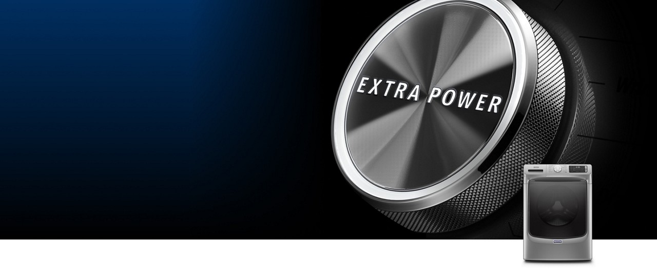 Gros plan sur le bouton d'amplification de puissance Extra Power