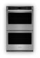 A Maytag® double wall oven in stainless steel.