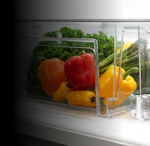 Produce in a refrigerator