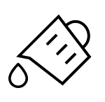 Measuring cup pouring icon
