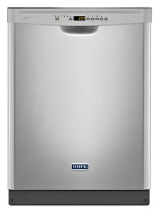 Lave-vaisselle Maytag® à commandes frontales, broyeur en acier inoxydable à 4 lames