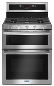 Cuisinière au gaz à four double avec convection véritable - 30 po - 6 pi cu