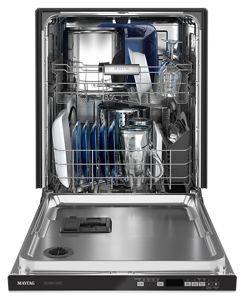 Top control dishwasher with Dual Power Filtration Fingerprint Resistant Stainless Steel MDB7959SKZ Maytag