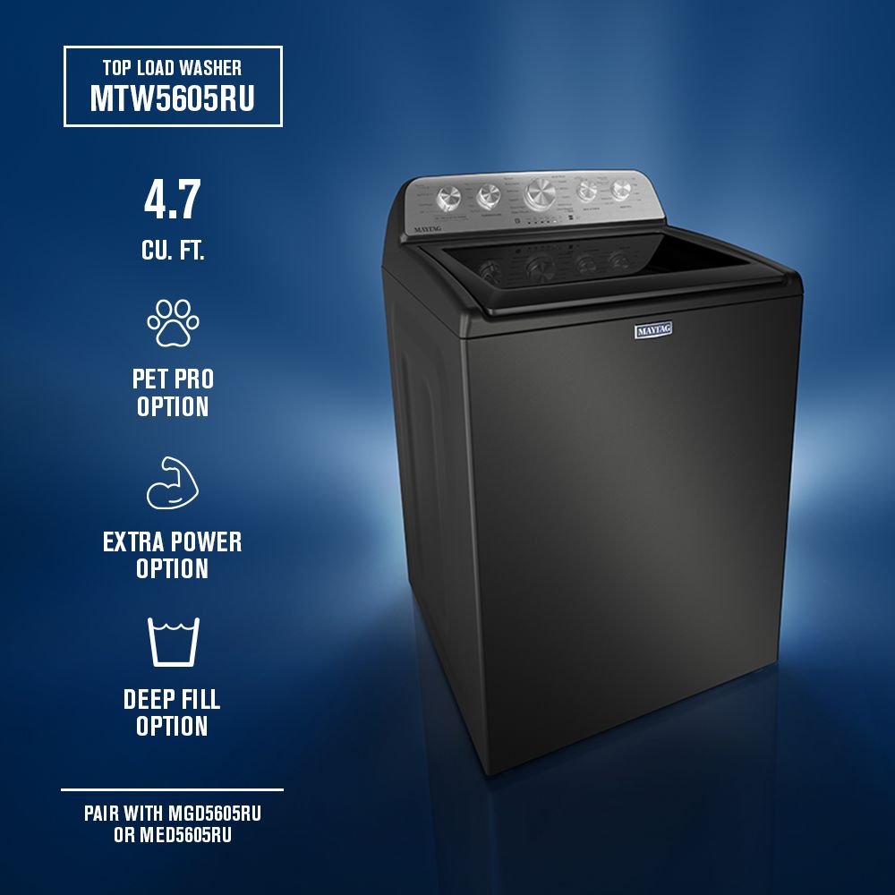 5.4 Cu Ft. Top Load Agitator Washer with Extra Power and Pet Pro